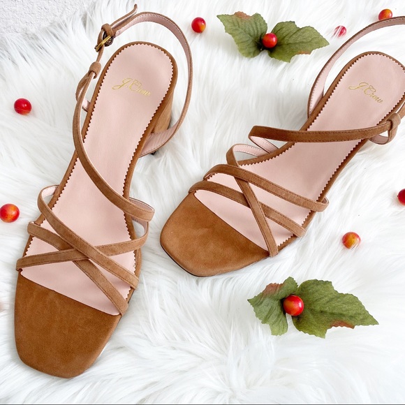 NWB J. Crew Odette Strappy Sandals - Carmel - Picture 6 of 12